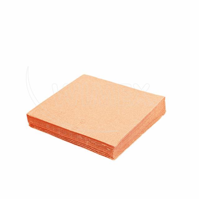 Serviette 2-lagig apricot 24 x 24 cm - 250 Stück