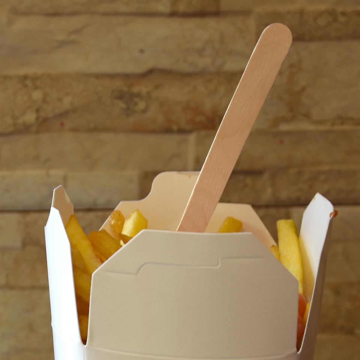 Snack-Gabel aus Holz extra lang 14cm - 500 Stück