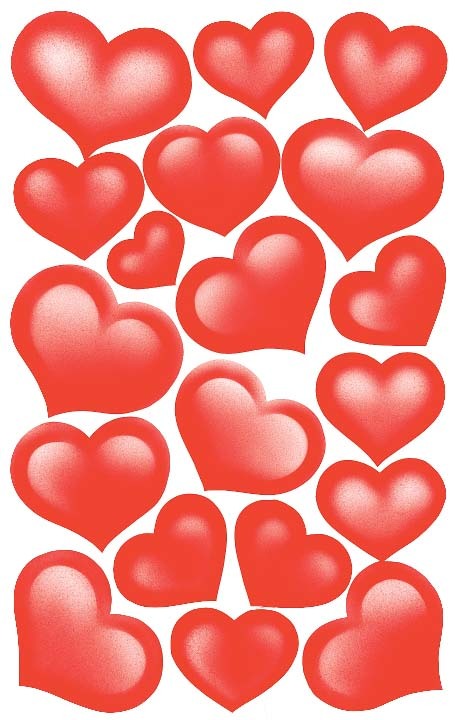Sticker Creative Herze rot 2 Stück Z-DESIGN 53205
