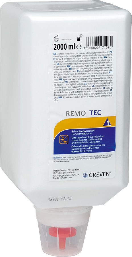 Handschutzcreme GREVEN REMO TEC, 2000 ml zu Spender VARIOMAT ECO