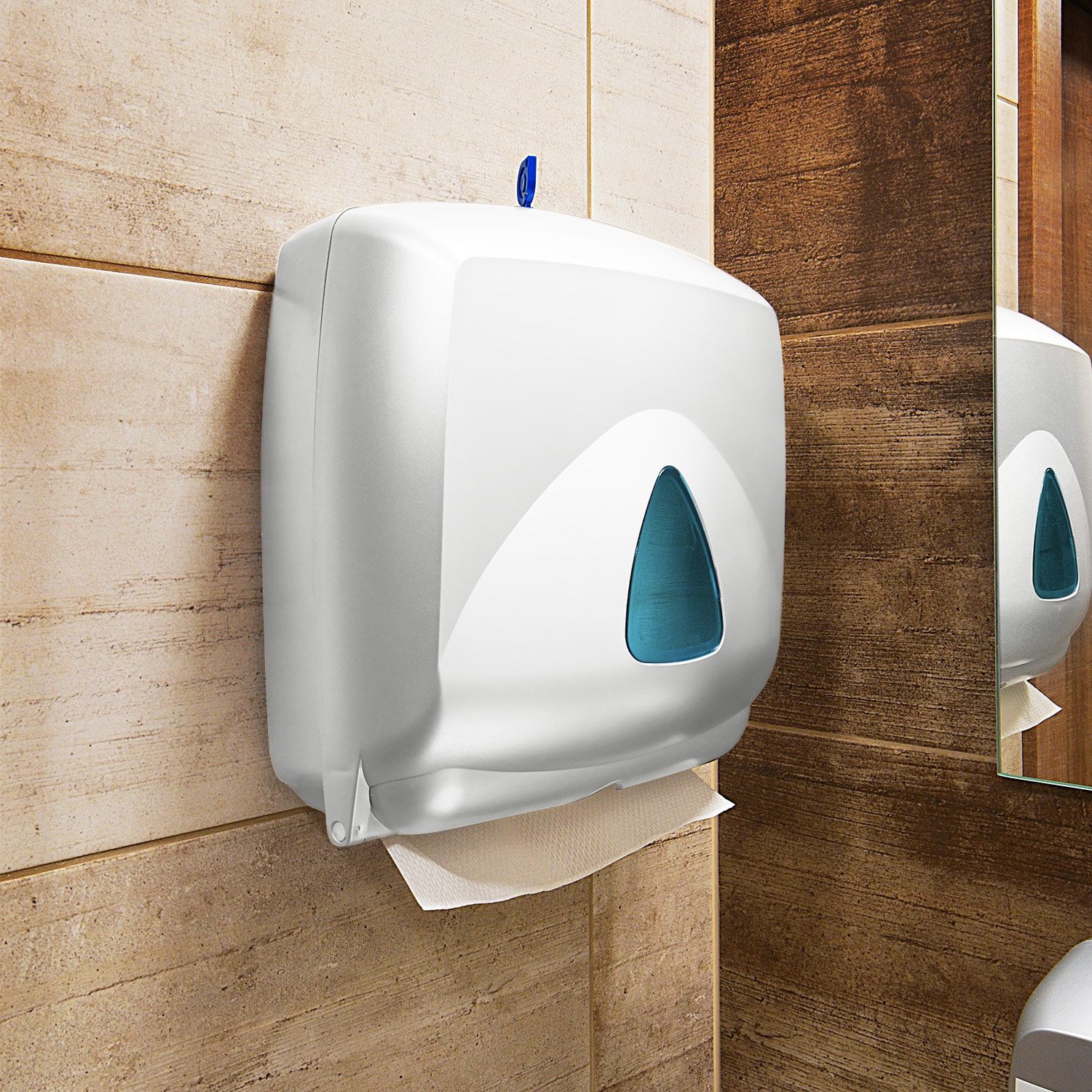 Papier-Falthandtuch Zick-Zack, V-Falz 2-lagig weiß 23 x 23 cm - 3200 Stück