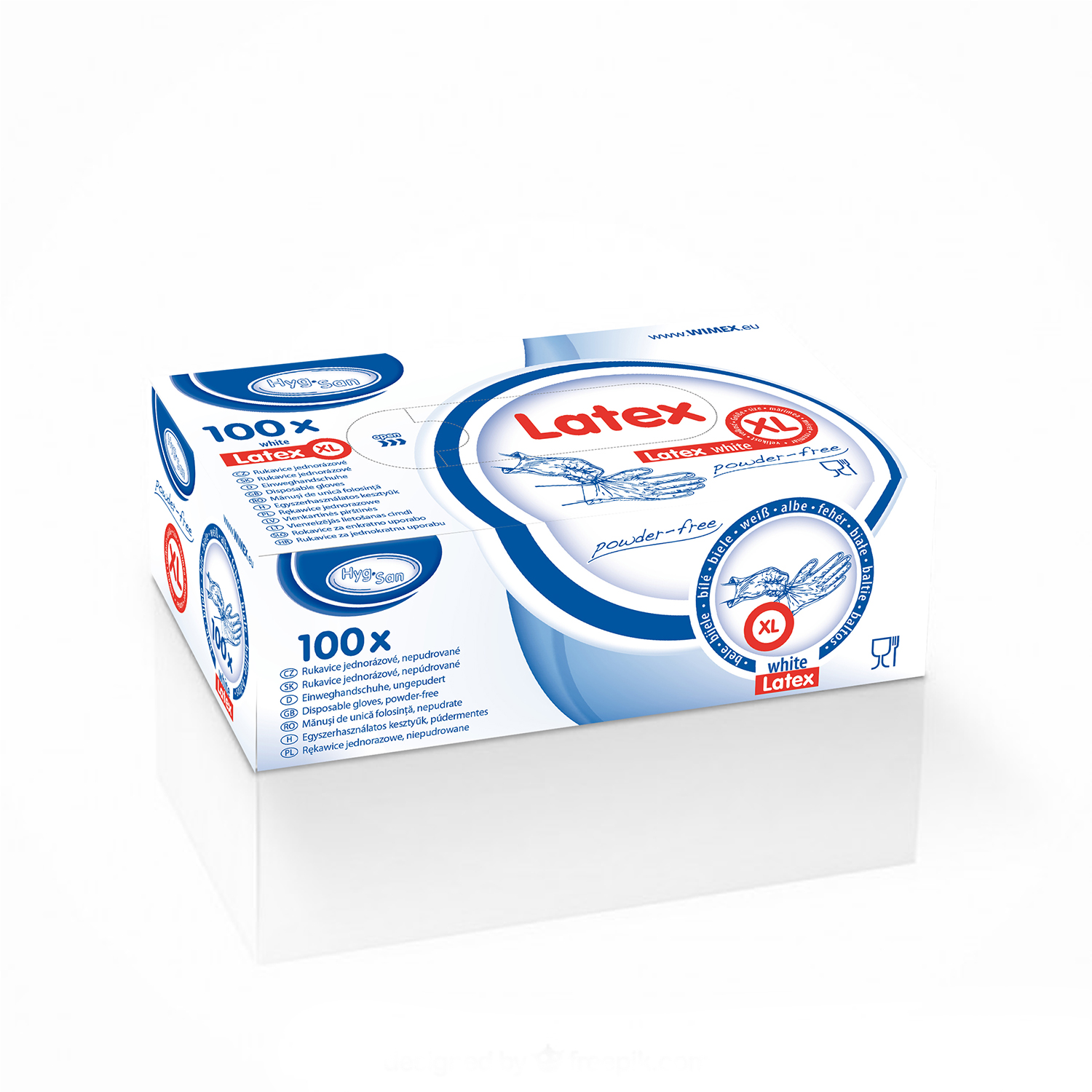 Handschuh (Latex) ungepudert weiß XL - 100 Stück