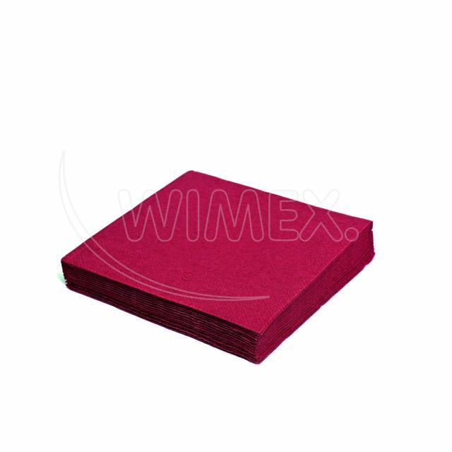 Serviette PAP FSC Mix 40 x 40 cm bordeaux für Gastronomie und Buffet, Packung mit 250 Stück