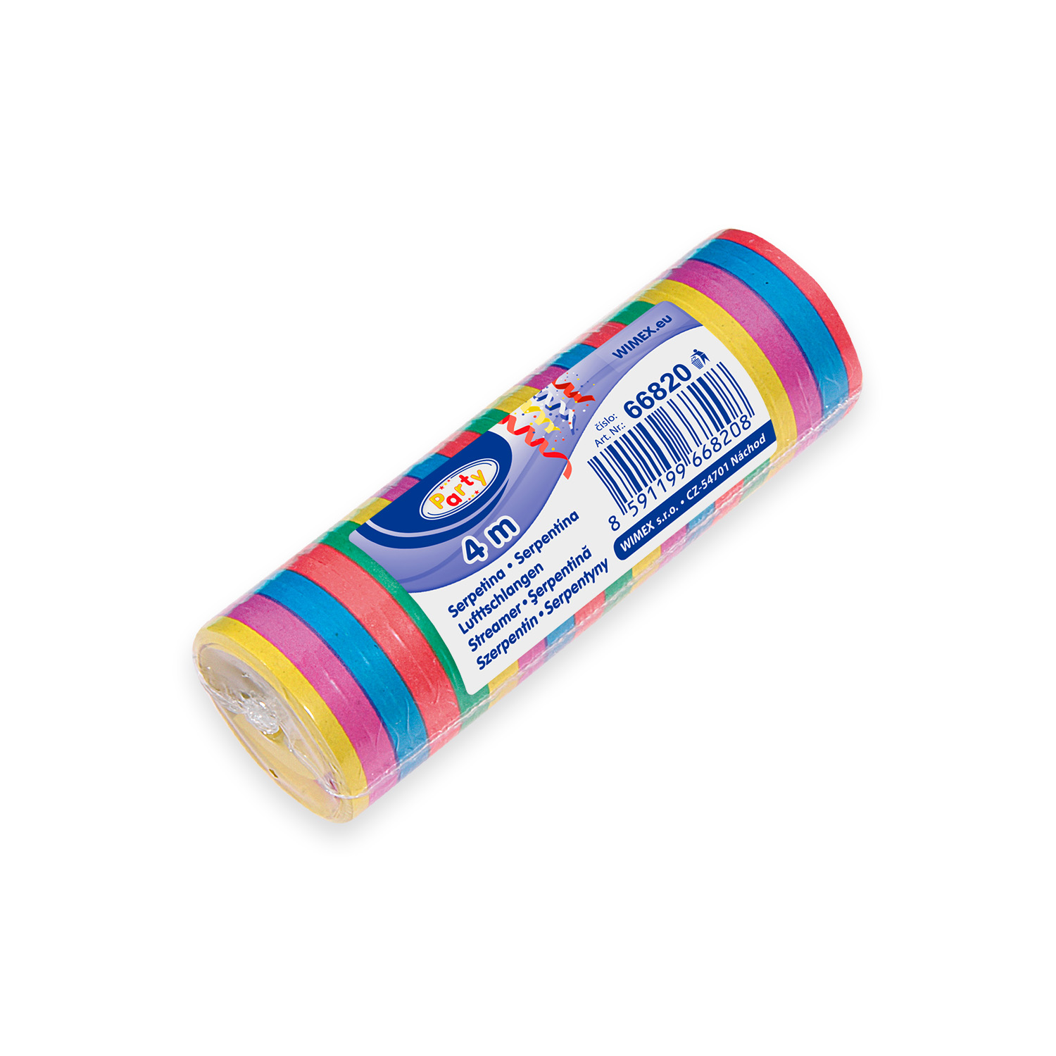 Luftschlange (PAP) Streifen 7mm x 4m - 1 Stück