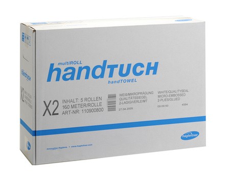 5x Handtuchrolle HAGLEITNER XIBU multiROLL X2 2-lagig 160 Meter