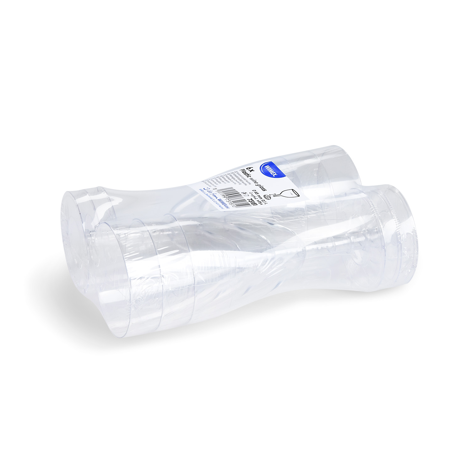 Weinglas (PS) zweiteilig 65mm 0,1L - 6 Stück