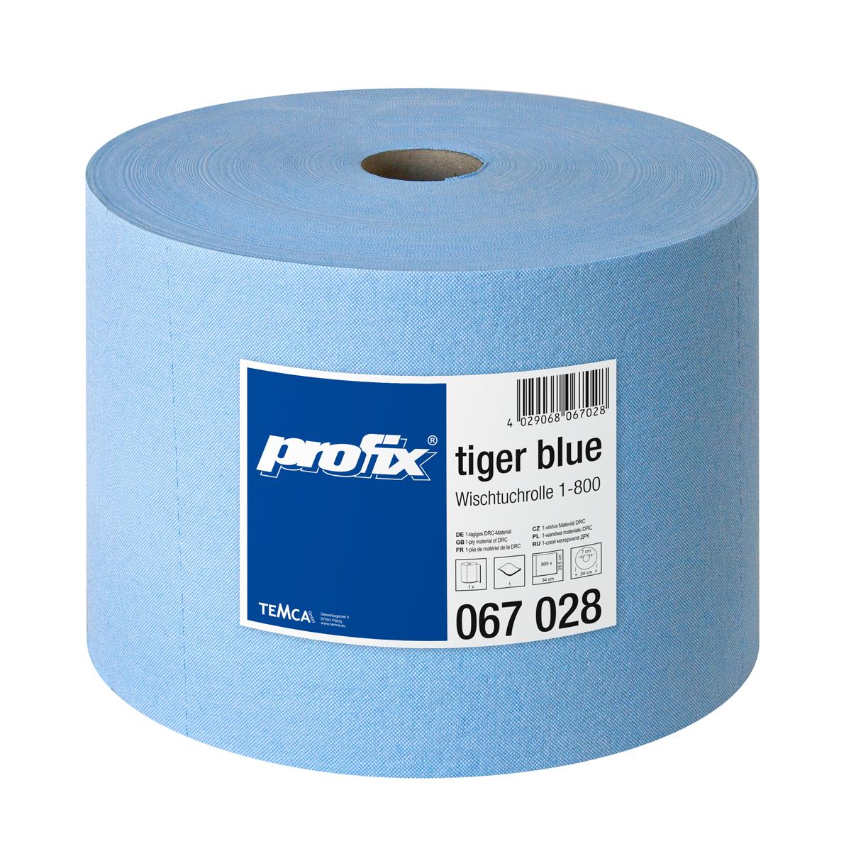 profix® tiger blue Wischtuchrolle 