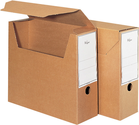 Ablegeschachtel Snap A4 braun, mit Etiketten BÜROLINE 660745