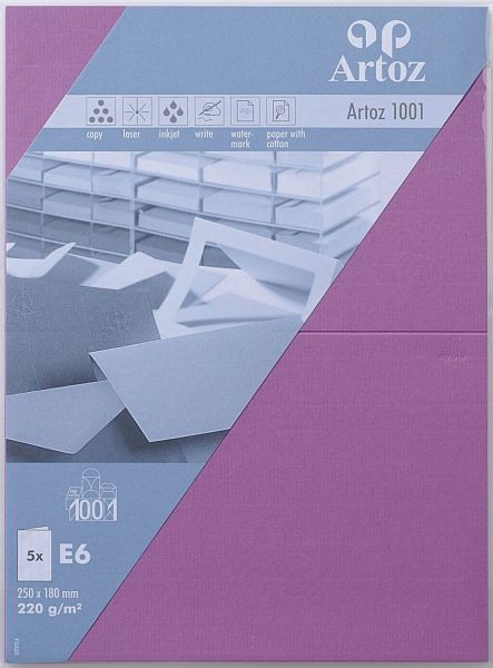 Karten 1001 E6 220g, holunder 5 Blatt ARTOZ 107372264