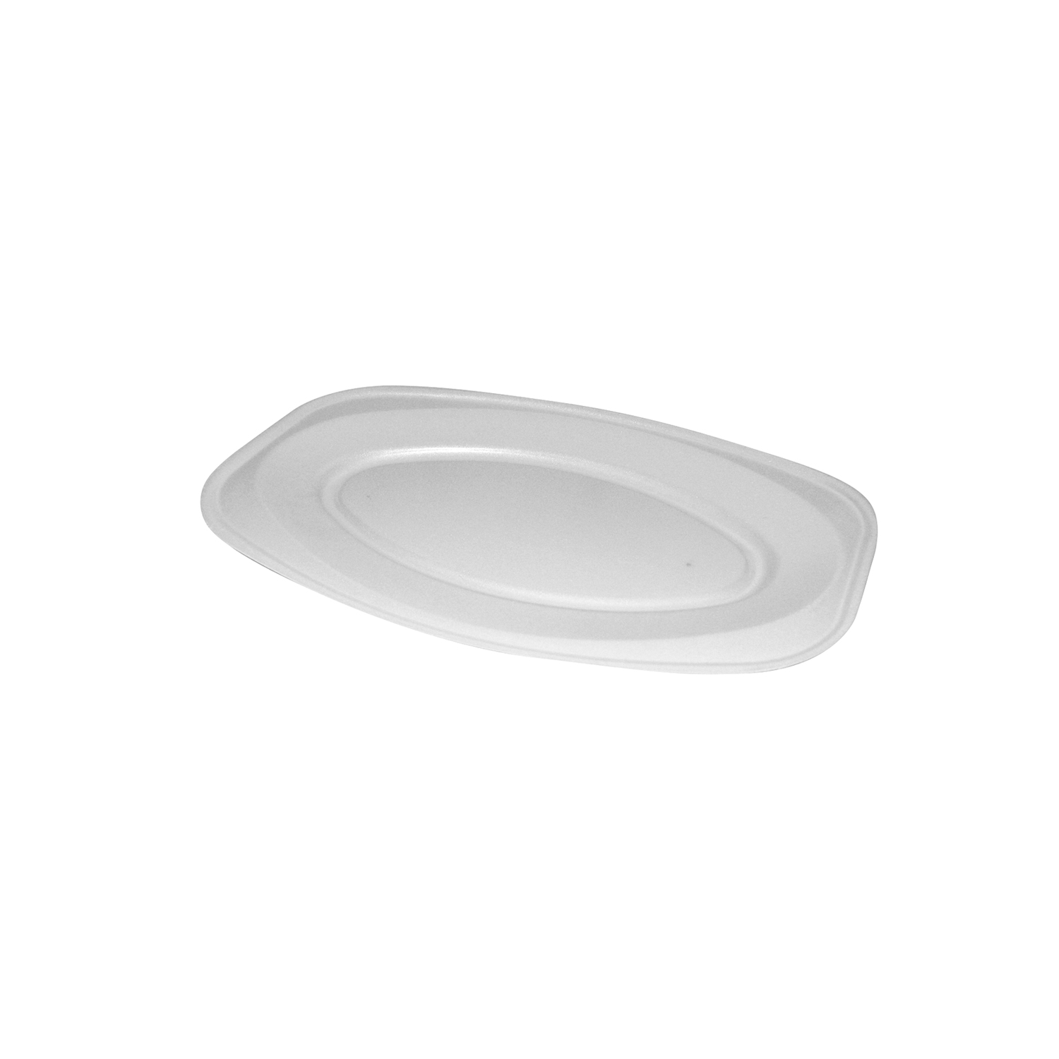 Party-Platte (XPS) oval weiß 35 x 24,7 cm - 10 Stück