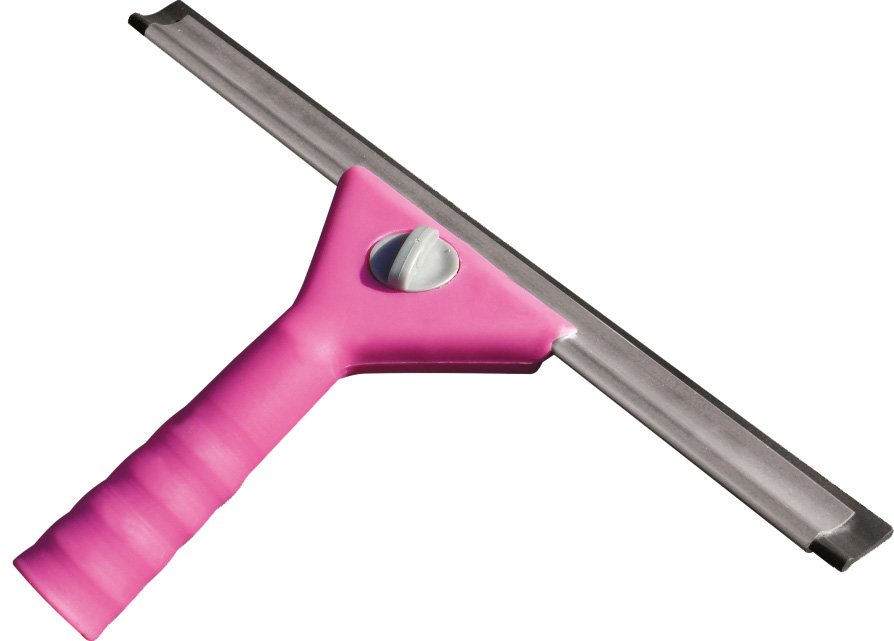 York Fenster Abzieher 30 cm Kunststoff, mit Stielhalterung, farbig sortiert