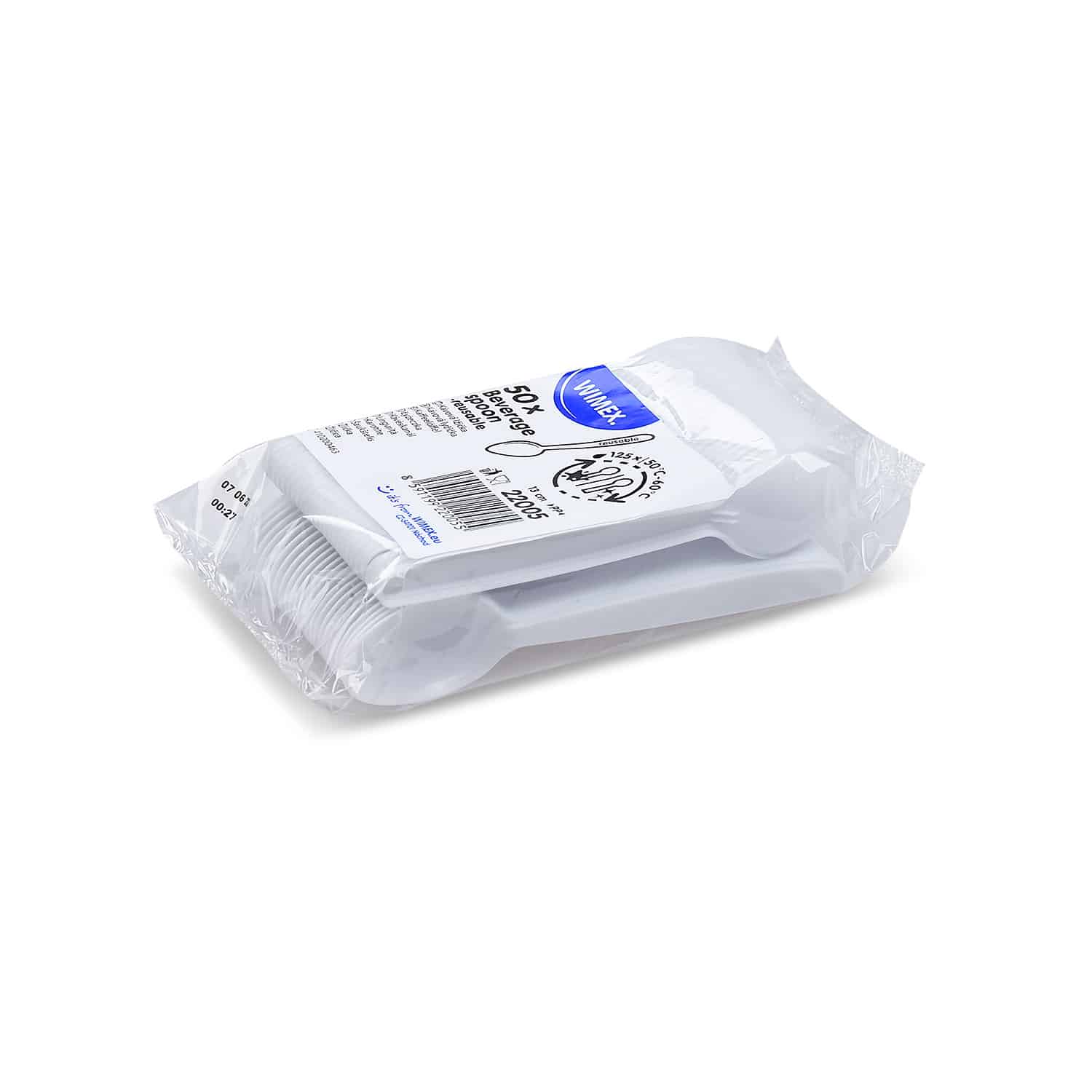 Kaffeelöffel (PP) wiederverwendbar weiß 13cm - 50 Stück