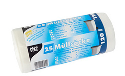 PAPSTAR Müllsäcke HDPE, 120 Liter, transparent
