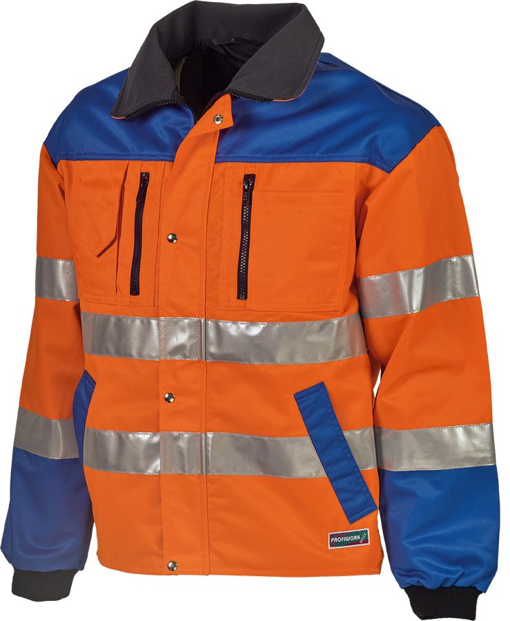 Warnschutz-Jacke PROFIWORK REFLEX, leuchtorange/blau