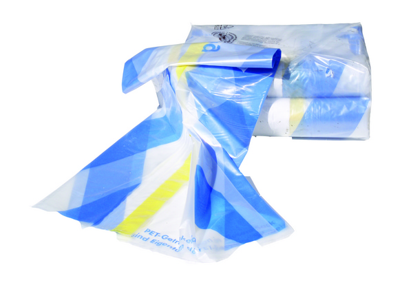 PET-Sammelsack 110 Liter, LD-PE Recycling, transparent, 710 x 1040 mm, 0,038 mm, 6 Rollen