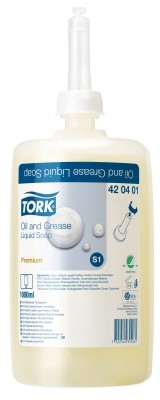 TORK 420401 fettlösende Flüssigseife Transparent S1 - Karton à 6 Patronen