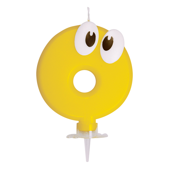 Zahlenkerze mit Halter -0- 80mm - 1 Stück