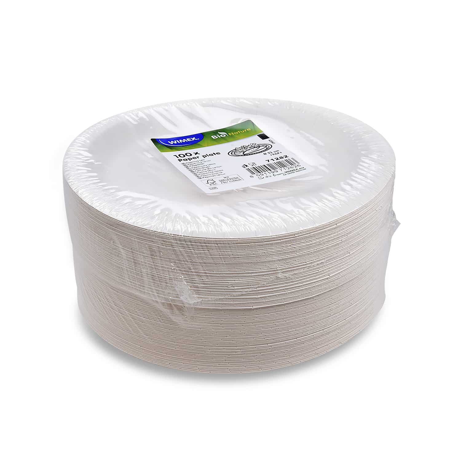 Pappteller (FSC Mix) extra-stabil weiß 23cm - 100 Stück