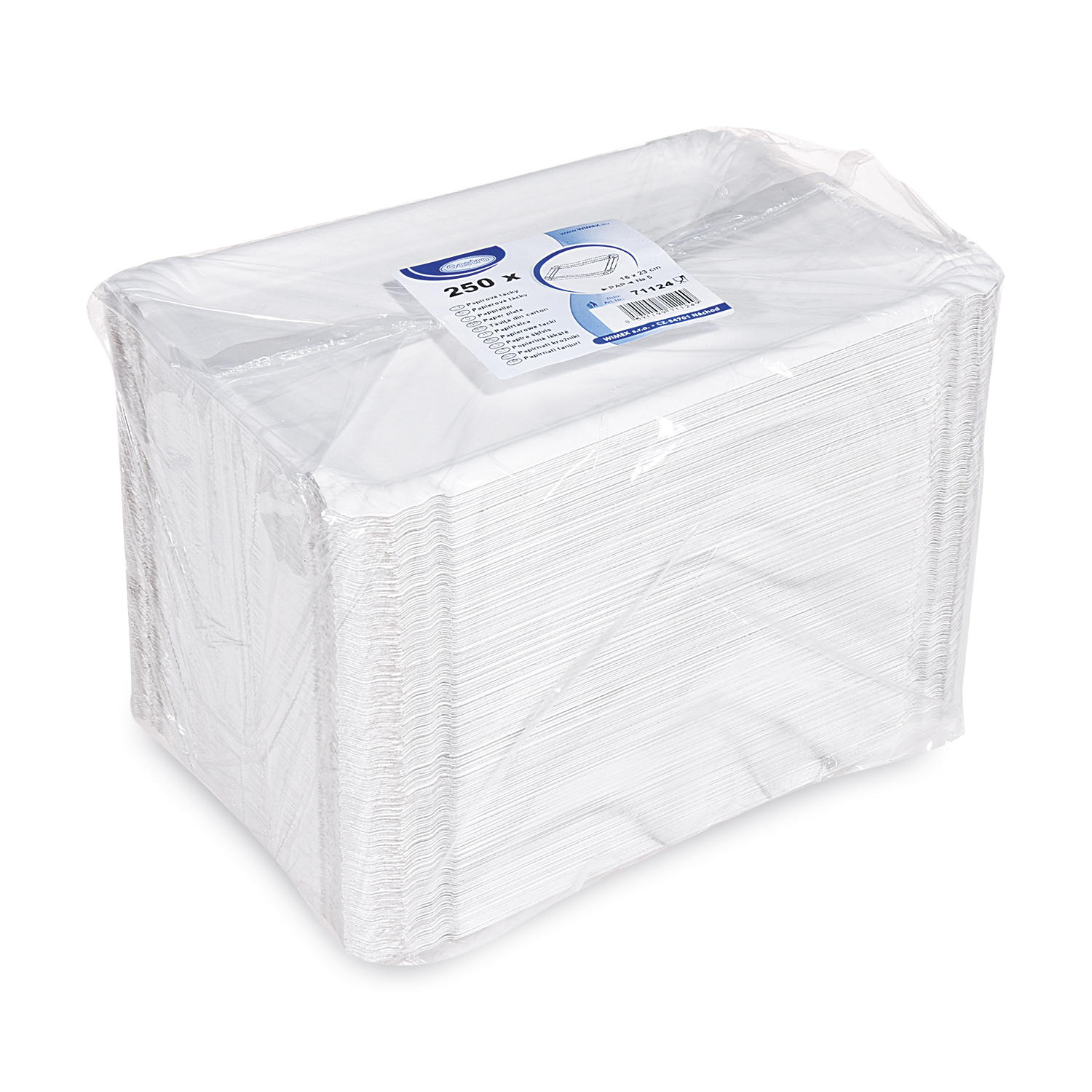 Pappteller weiß 16 x 23 cm RECY - 250 Stück