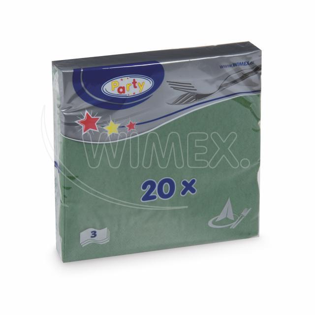 Serviette (PAP FSC Mix) 3-lagig dunkelgrün 33 x 33 cm - 20 Stück