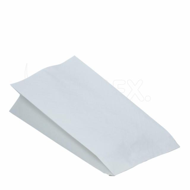 Papierbeutel (PAP,PE) 2-lagig fettdicht weiß 15+8 x 30 cm Maxi - 100 Stück