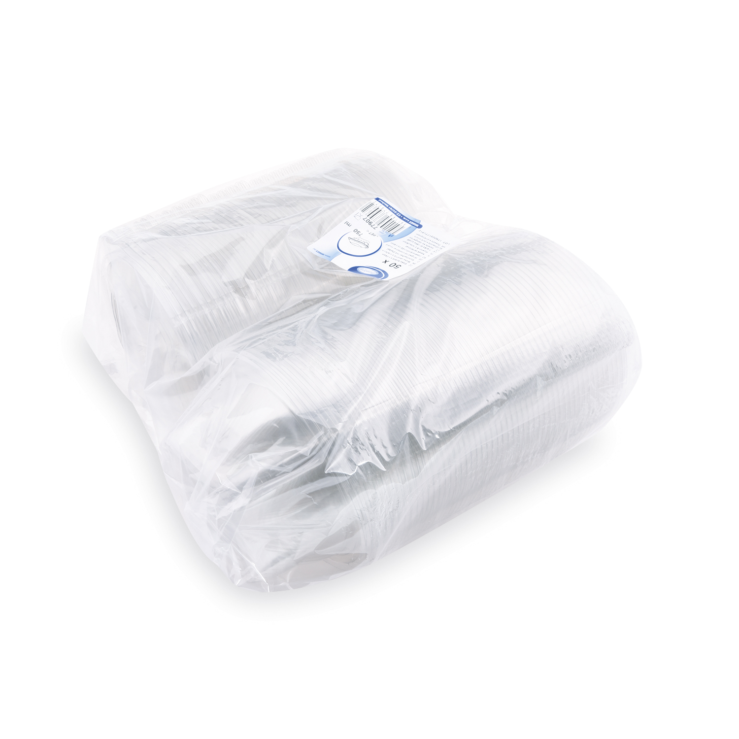 Rundbecher (rPET) mit Deckel klar 750ml - 50 Stück