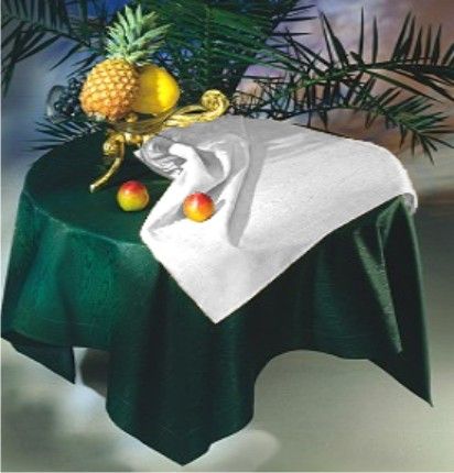 Damastmitteldecke (PAP) weiß 80 x 80 cm - 250 Stück