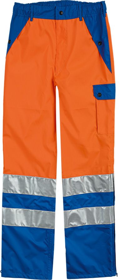 Regen-Warnschutzhose IMPERMA REFLEX, leuchtorange/blau
