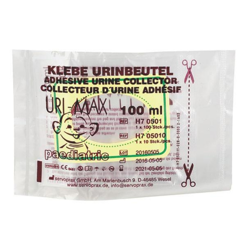SERVO Urin-Klebebeutel Kinder steril, transparent ohne Ablauf 10 Stück
