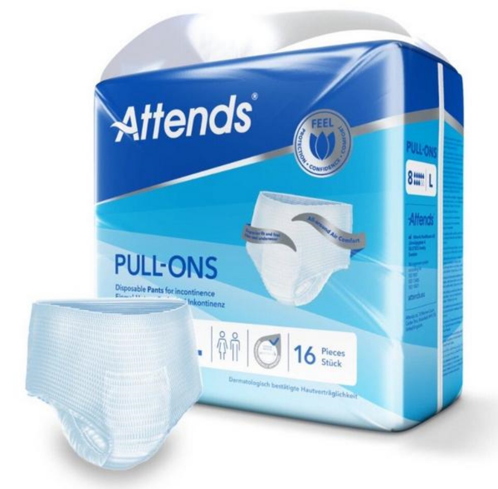 ATTENDS Pull-Ons Saugleistung: 8, Grösse L, 100 - 140 cm, rot 64 Stück