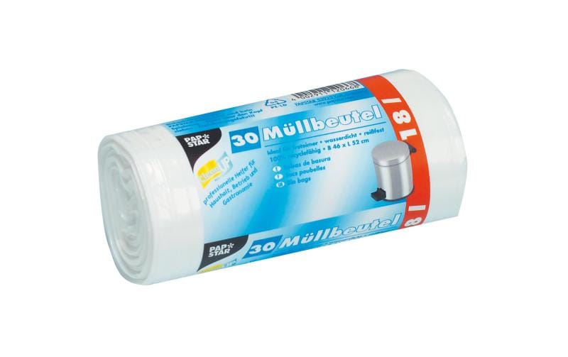 STARPAK Mülleimerbeutel LDPE, 18 Liter, weiß