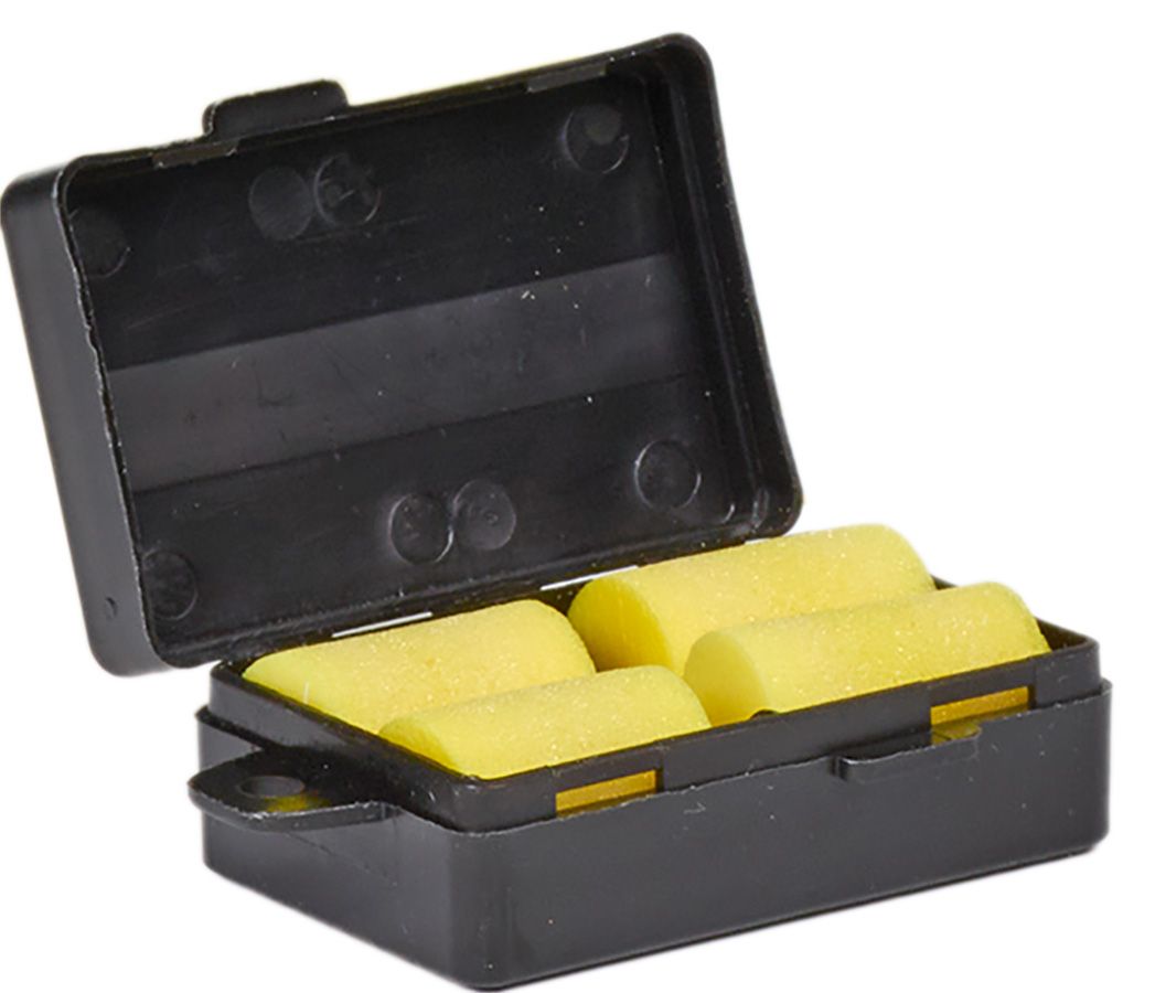 Kunststoffdose mit Klappdeckel für 2 Paar Gehörschutzstöpsel