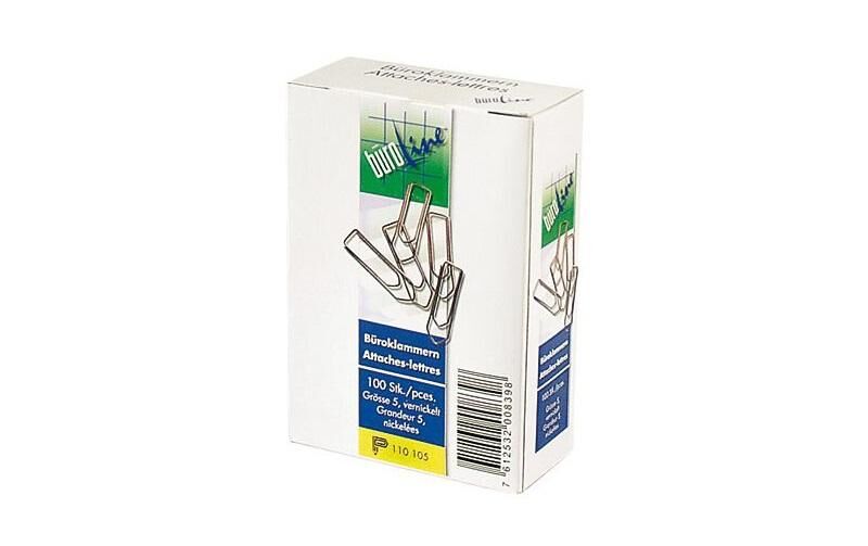Büroklammern Gr.5 vernickelt, 43mm 100 Stück BÜROLINE 110105