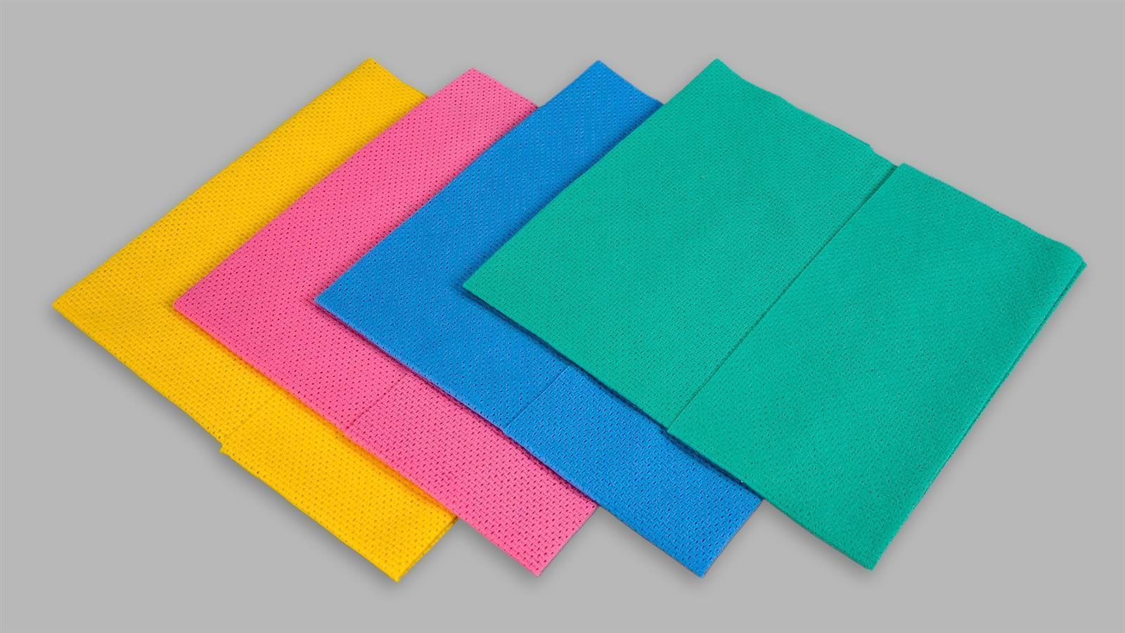AlpineX® langlebige farbige Reinigungstücher im Flowpack