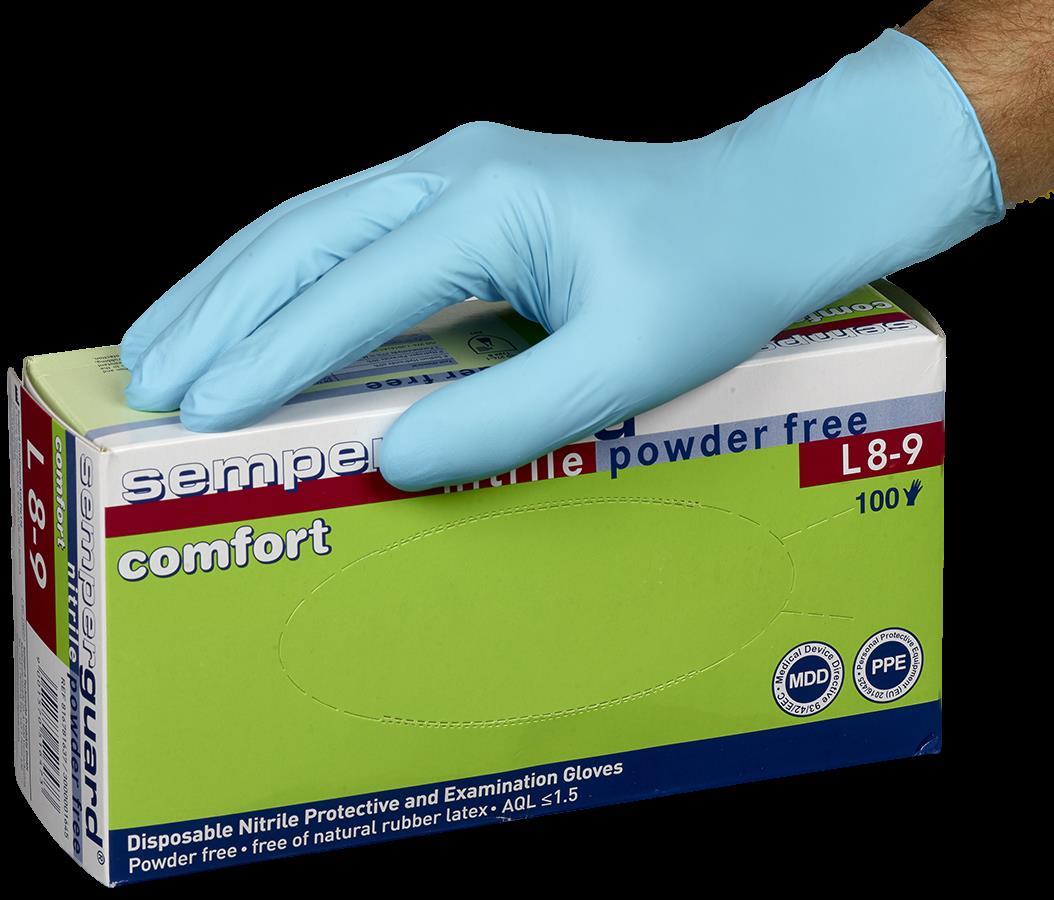 Semperguard® Einmalhandschuhe Nitril Comfort - 1 Box à 100 Stück L
