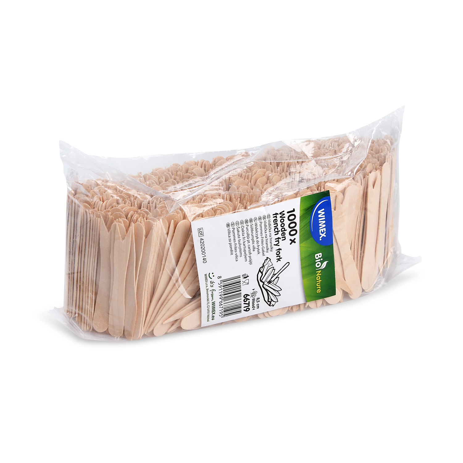 Pommes-Frites-Gabel aus Holz 8,5cm - 1000 Stück