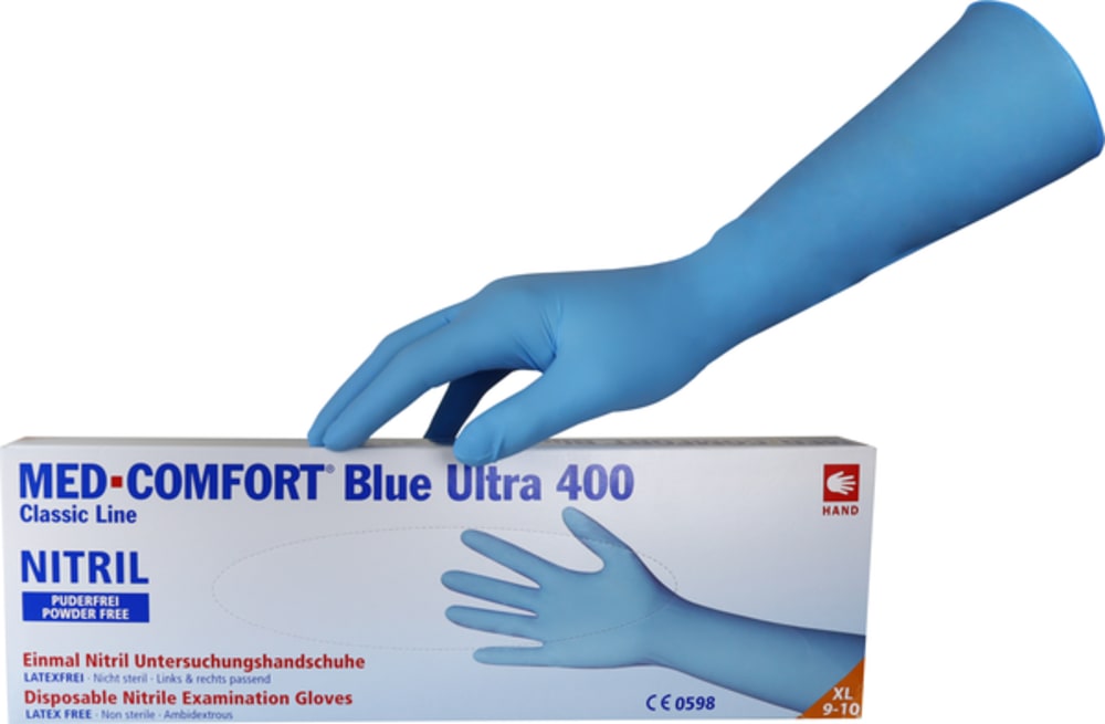 Einweghandschuhe MED-COMFORT Blue Ultra 400 (XL)