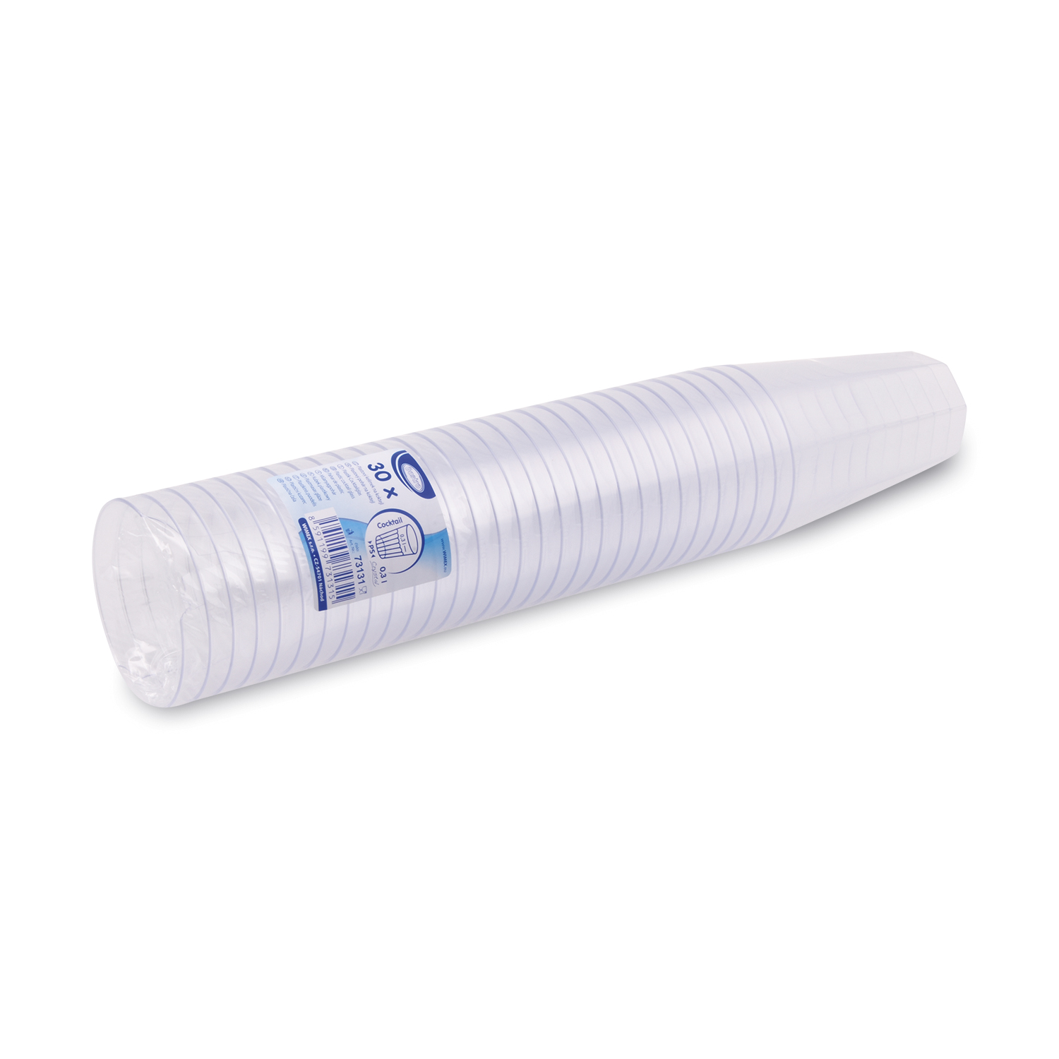Trinkglas PS Cocktail klar Ø 80 mm für Bar, Buffet und Take-away, Packung mit 30 Stück