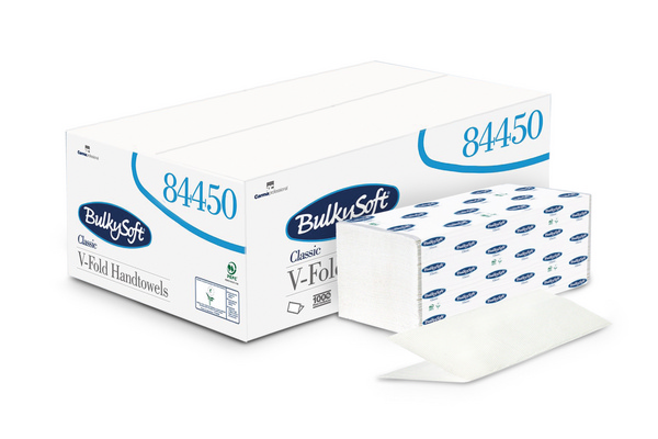 BulkySoft® Papierhandtücher V-Falz Classic 2-lagig 21.5x20.5 cm