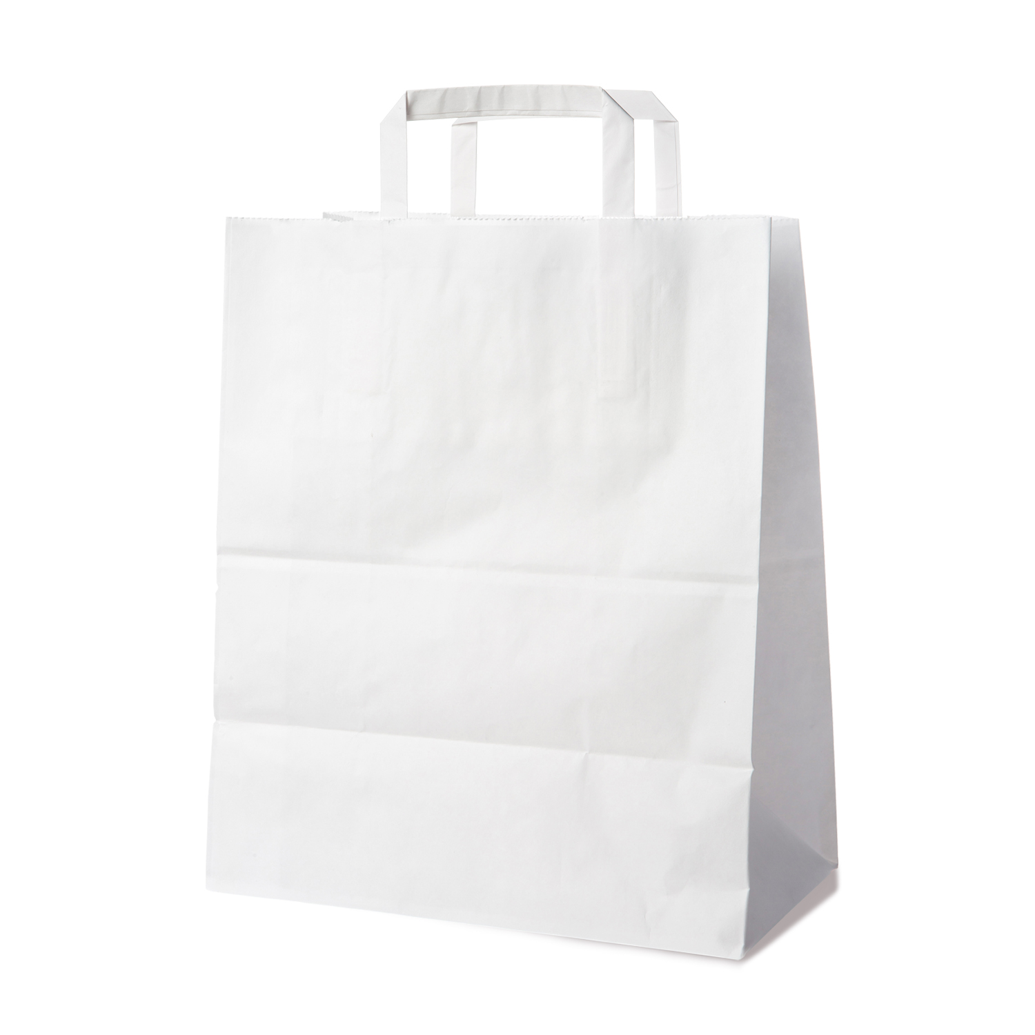 Papiertragetasche weiß 32+16 x 39 cm - 250 Stück