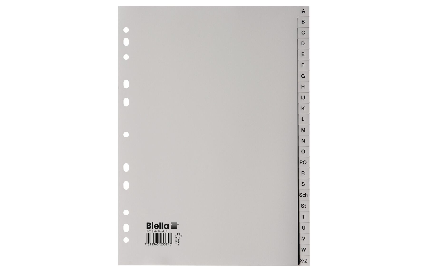 Register PP grau A4 A-Z BIELLA 47142400U