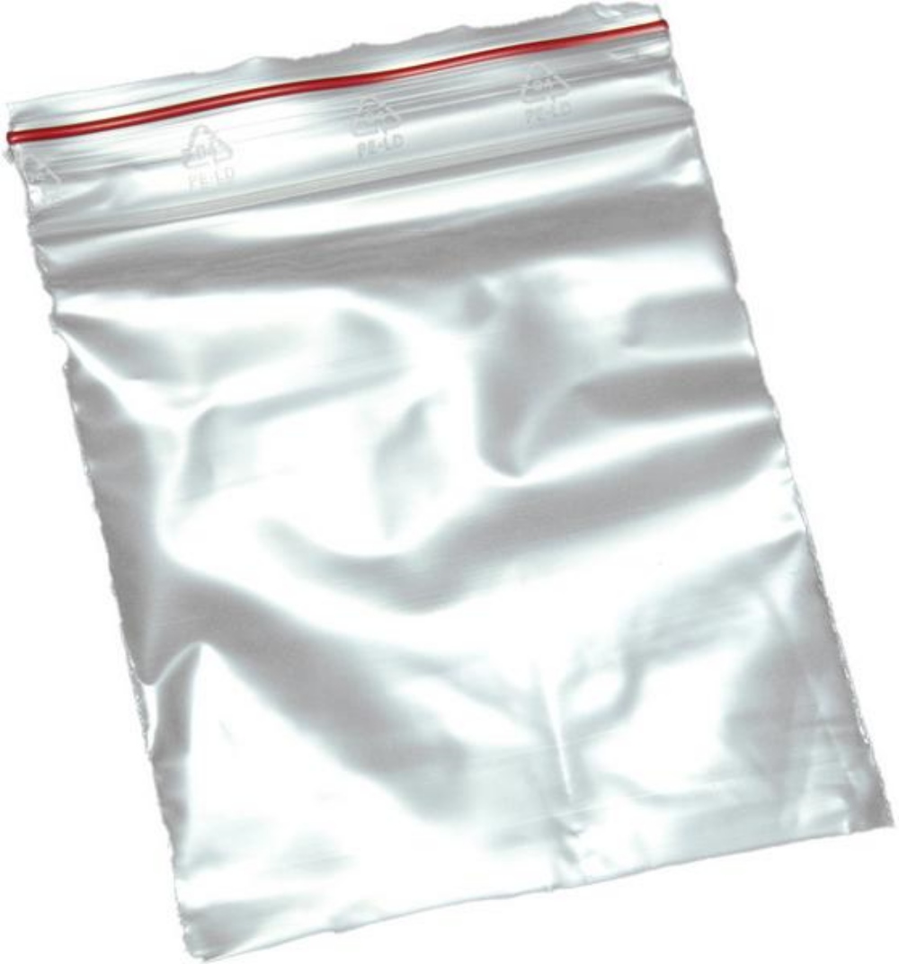 Polygrip-Verschlussbeutel LD-PE, transparent, mit Druckverschluss, 0,05 mm, 50 × 75 mm 1000 Kartons