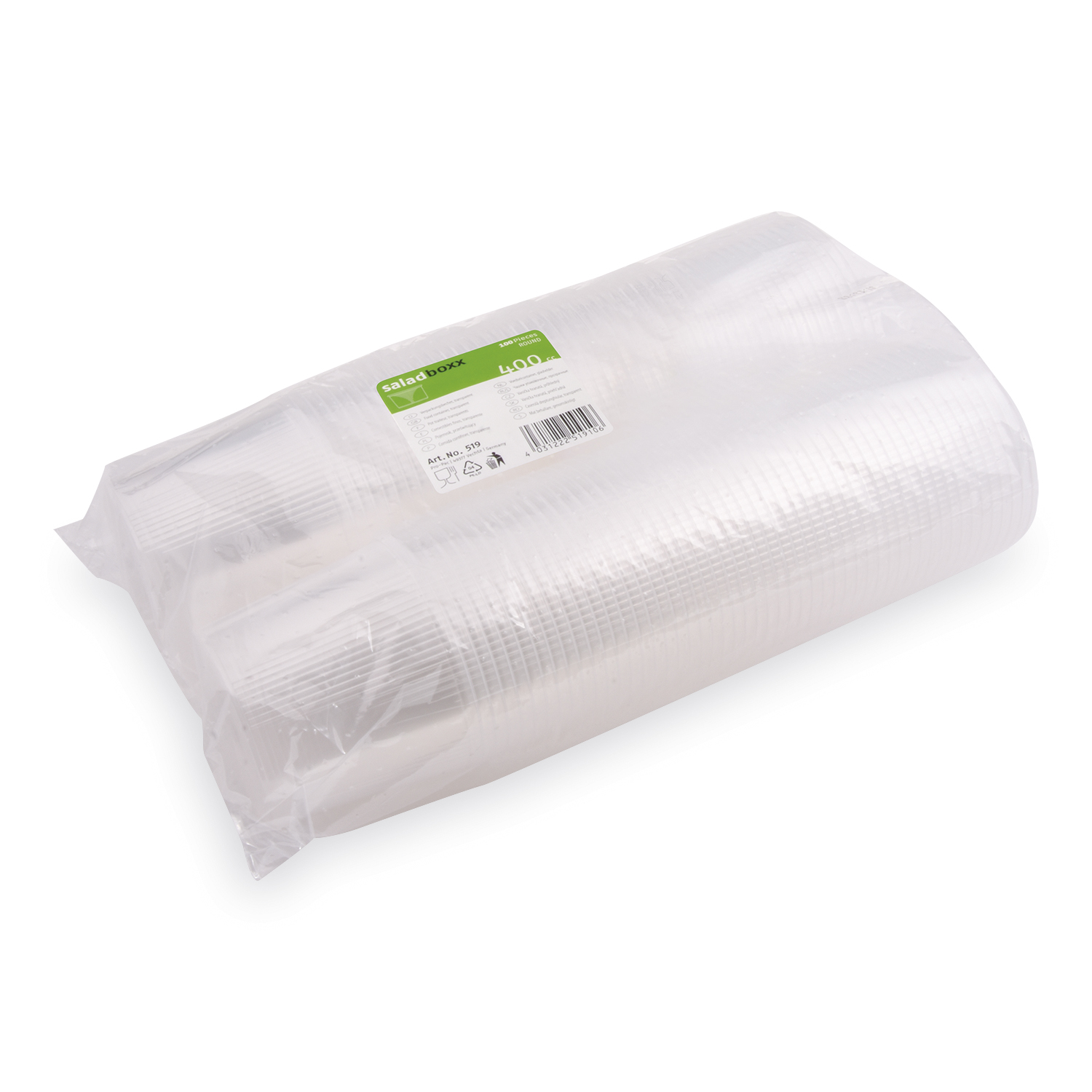 Rundbecher (PP) klar 101mm 400ml - 100 Stück