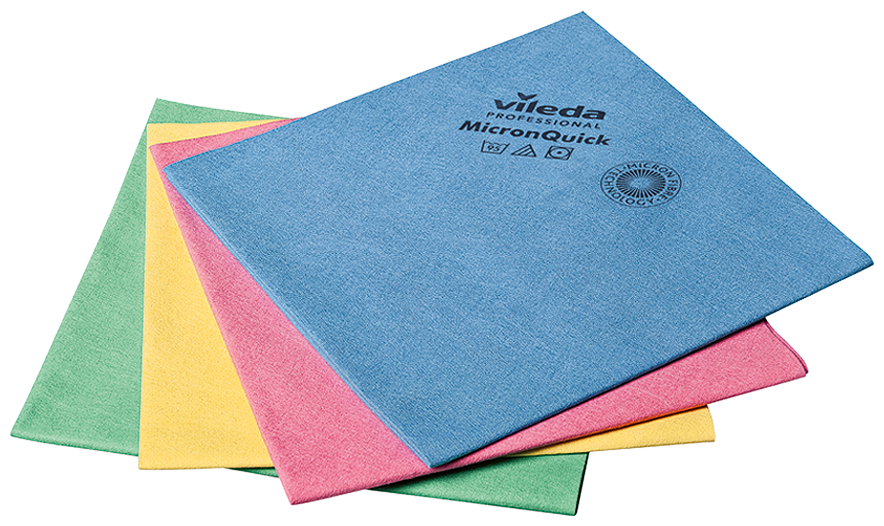 Mikrofasertücher VILEDA MICRON QUICK, 38 x 40 cm, gelb