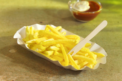 PAPSTAR Pommes-Schale "pure", Maße: 130 x 175 x 30 mm, weiß