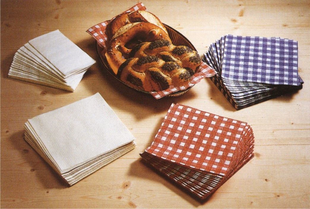 Serviette 1-lagig Karo gelb 33 x 33 cm - 100 Stück
