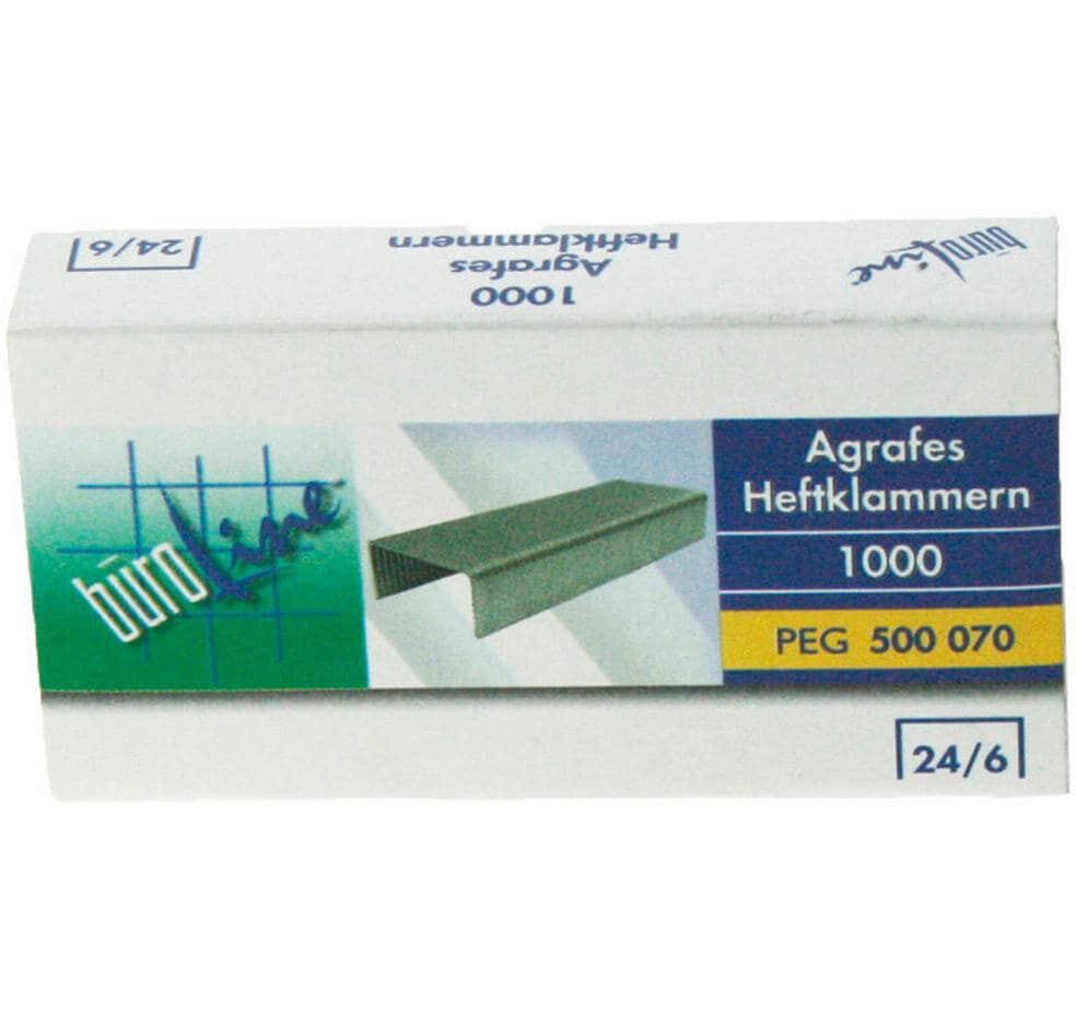 Heftklammern 24/6mm 1000 Stück BÜROLINE 500070