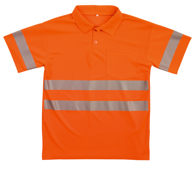 Warnschutz-Poloshirt BIOACTIVE REFLEX, leuchtorange