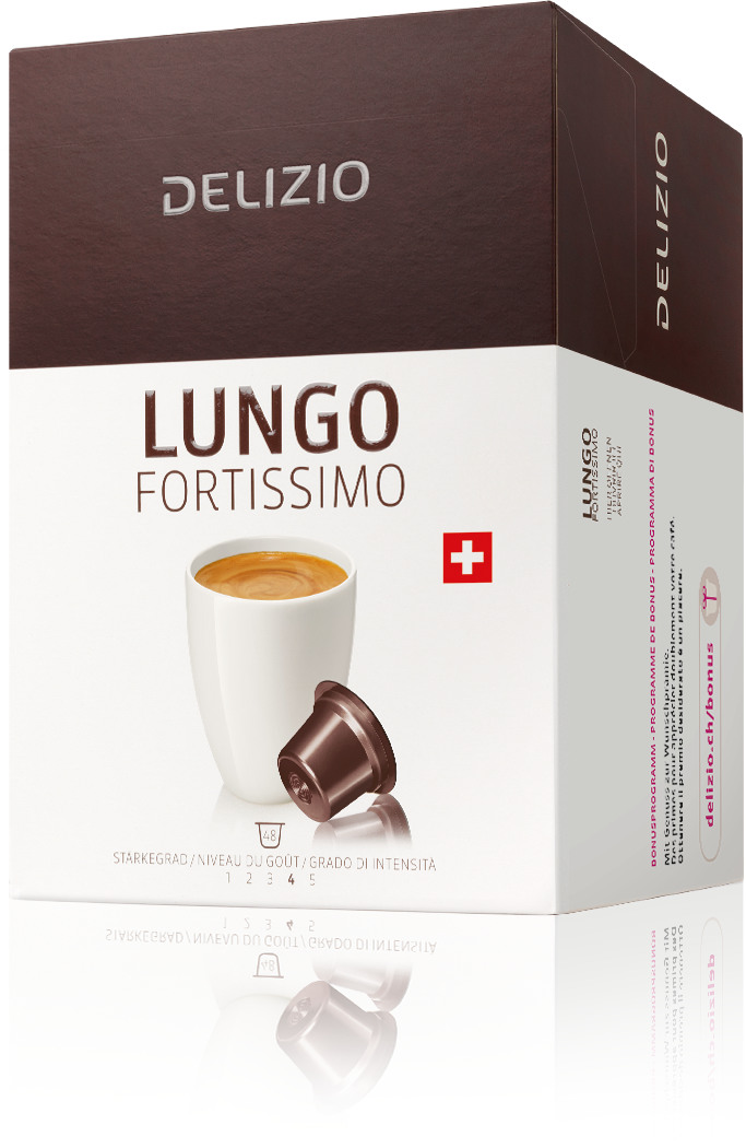 Kaffeekapseln Lungo Fortissimo 48  Stück DELIZIO 10184775