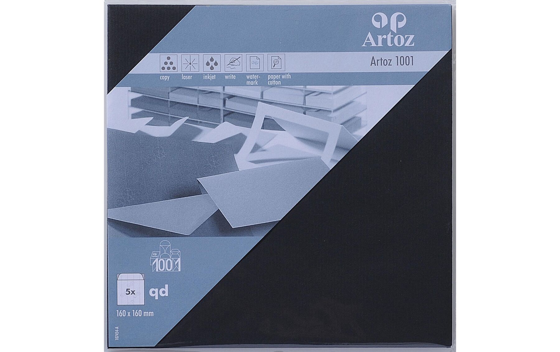 Couverts 1001 160x160mm 100g, schwarz 5 Stück ARTOZ 107454182